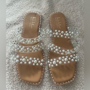 Nicole Miller pearl sandals